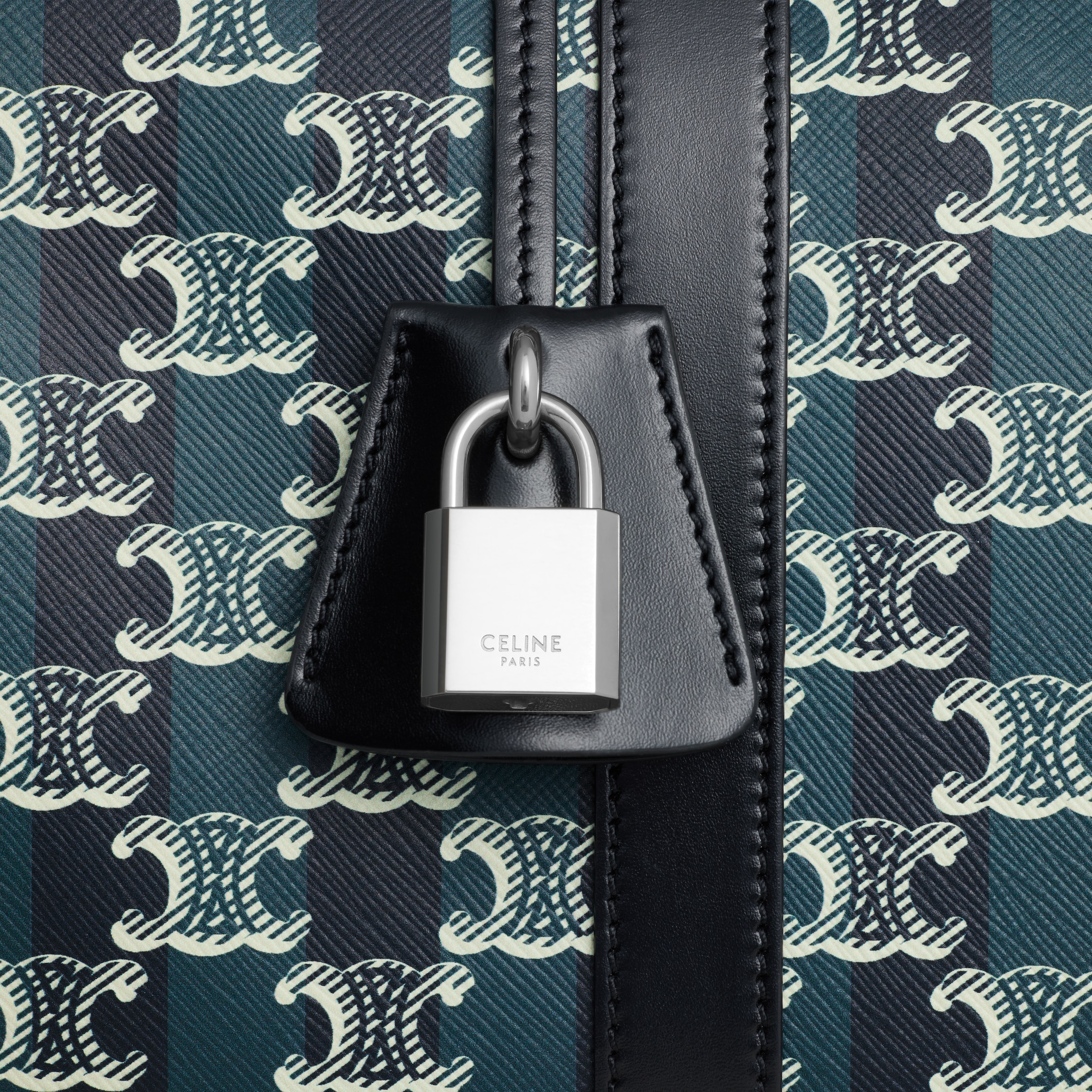 ラージボストン ストライプ / トリオンフキャンバス＆カーフスキン