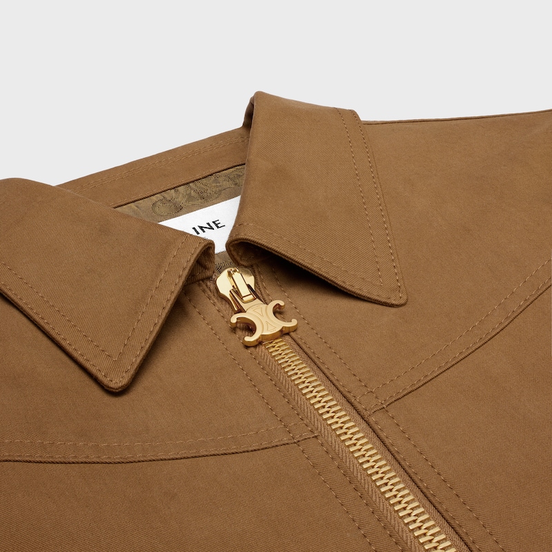 blouson western Serg&eacute; de coton - BEIGE Fonc&eacute; -  - 1 | CELINE