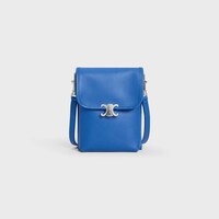 バーティカル ポーチ ソフト トリオンフ / スムースラムスキン - オキシドブルー - ミニバッグ - 1 | CELINE