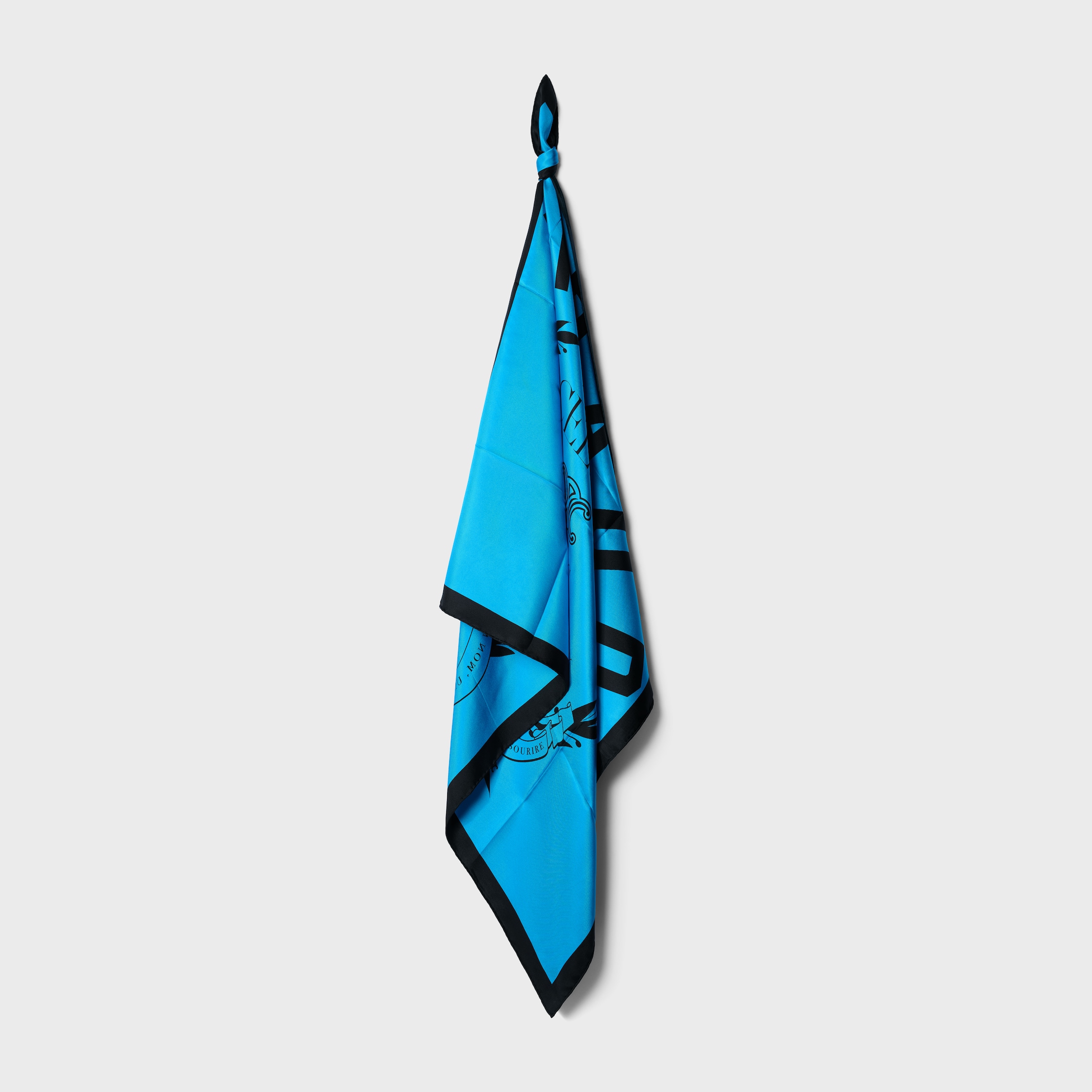 RIMBAUD FOULARD 90 - TURQUOISE/BLACK | CELINE