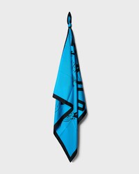 square IN silk twill - TURQUOISE/BLACK -  - 2 | CELINE