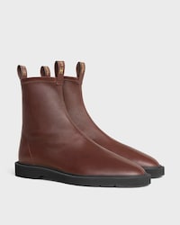 FLOW ZIPPED BOOT IN Stretch Lambskin - DARK BROWN -  - 2 | CELINE