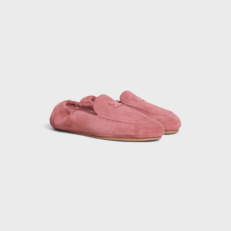 MOCASSIN ADAM EN CUIR DE VEAU VELOURS - ROSE -  - 1 | CELINE