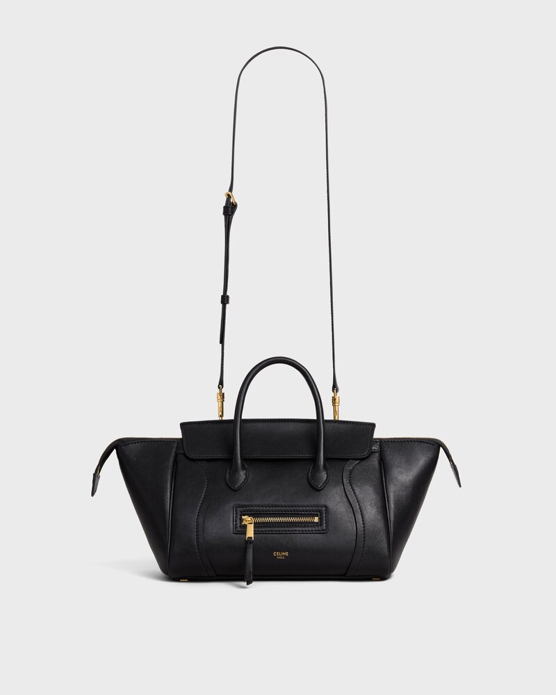 LITTLE LUGGAGE IN SUPPLE SHINY LAMBSKIN - BLACK - SHOULDER BAGS - 1 | CELINE