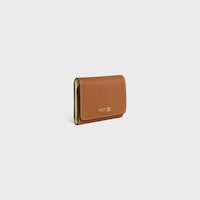 FINE WALLET TRIOMPHE STAMP IN SUPPLE GRAINED CALFSKIN - SOFT TAN / SOFT CREAM - WALLETS - 2 | CELINE