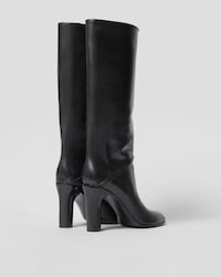 BOTAS ALTAS DE TUBO EN PIEL DE BECERRO - NEGRO -  - 2 | CELINE