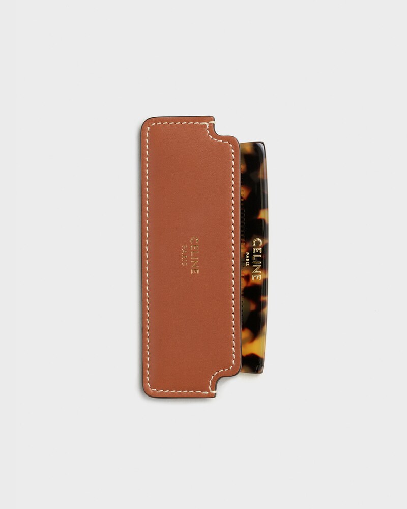 Moustache Comb WITH CASE in Natural Calfskin - Tan - BEAUTY ACCESSORIES - 1 | CELINE