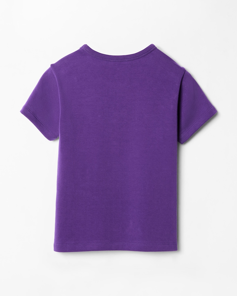 t-shirt IN ribbed cotton jersey - PURPLE/BLACK -  - 1 | CELINE