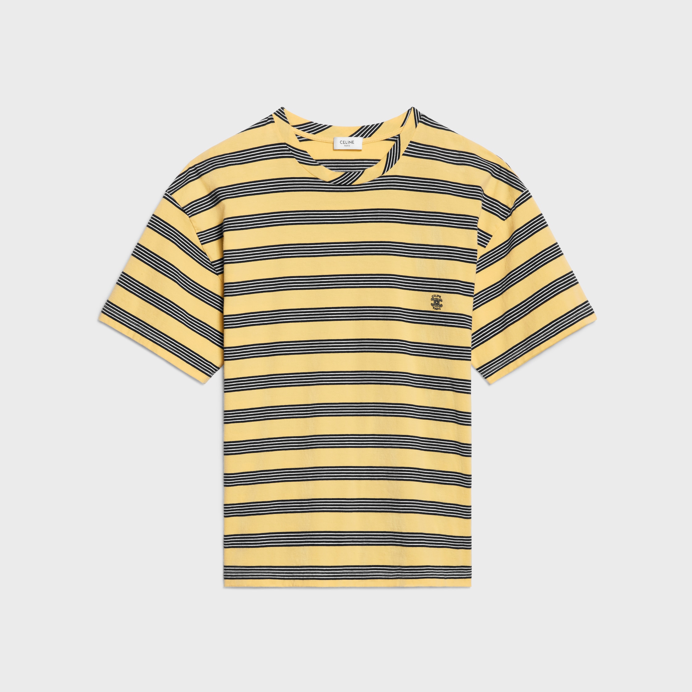 t-shirt IN STRIPED COTTON JERSEY - VINTAGE YELLOW/BLACK/OFF WHITE