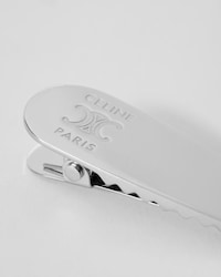 HAIR CLIP IN BRASS WITH RHODIUM FINISH, STEEL AND ZAMAK - SILVER - HAIR ACCESSORIES - 2 | CELINE