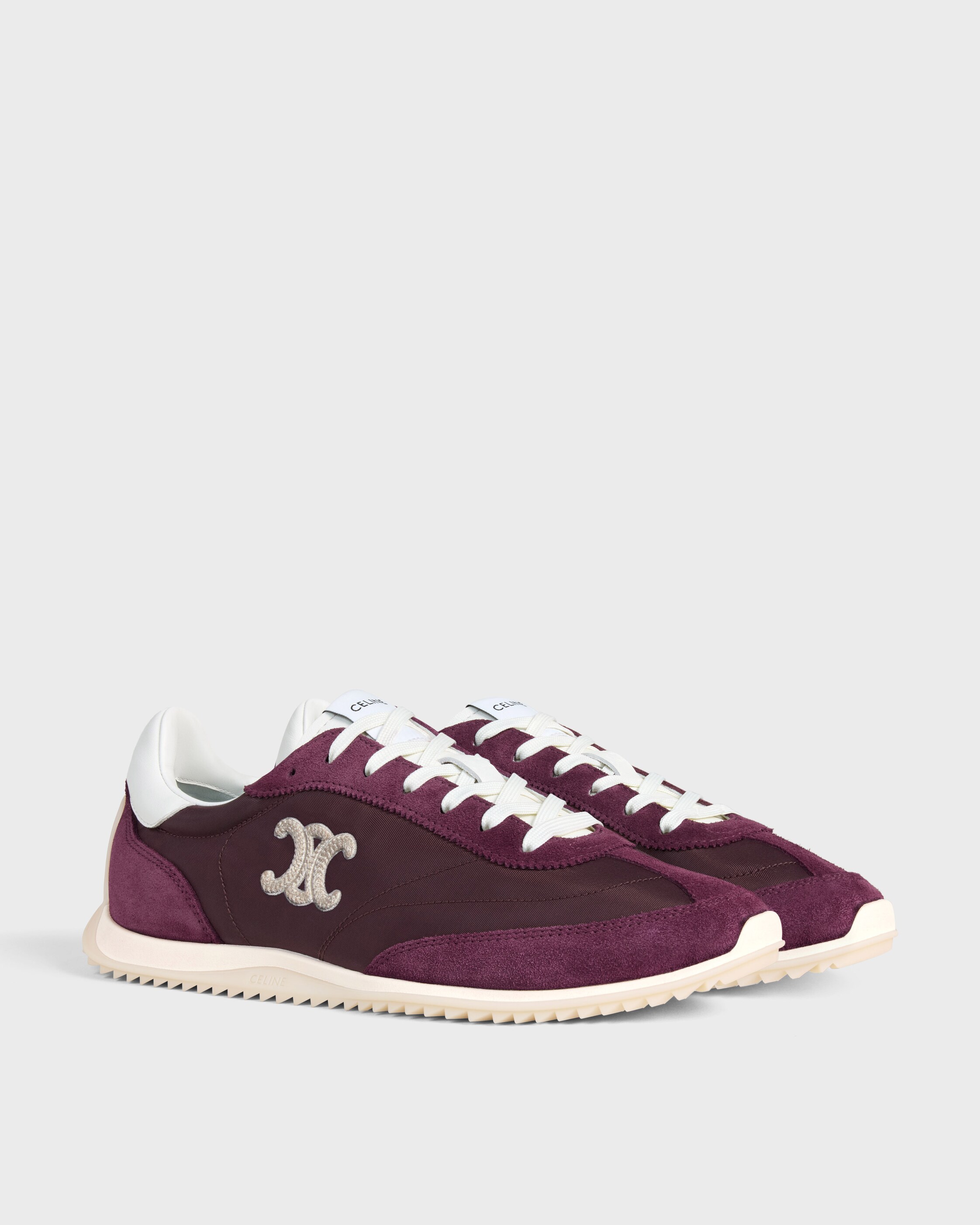 RACER SNEAKER IN NYLON, SUEDE CALFSKIN AND CALFSKIN - PLUM | CELINE