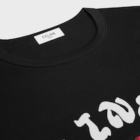 CAMISETA DE PUNTO DE ALGODÓN DE CANALÉ - NEGRO / BLANCO /ROJO -  - 2 | CELINE