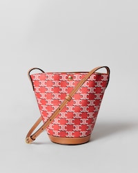 MINI BUCKET EM TRIOMPHE CANVAS - VERMELHO / PRETO / BRANCO - PRESENTES PARA ELA - 2 | CELINE
