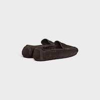 ADAM LOAFER IN SUEDE CALFSKIN - DARK BROWN -  - 2 | CELINE