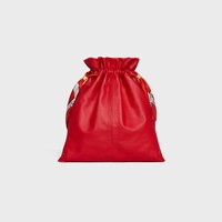 SMALL CRYSTAL POUCH IN LAMBSKIN AND SILK - ULTRA RED - LUNAR NEW YEAR - 2 | CELINE