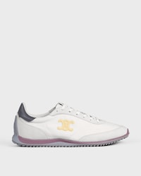 RACER SNEAKER AUS NYLON, KALBSVELOURSLEDER UND KALBSLEDER - OPTISCHWEISS/HELLVIOLETT/GRAU -  - 1 | CELINE