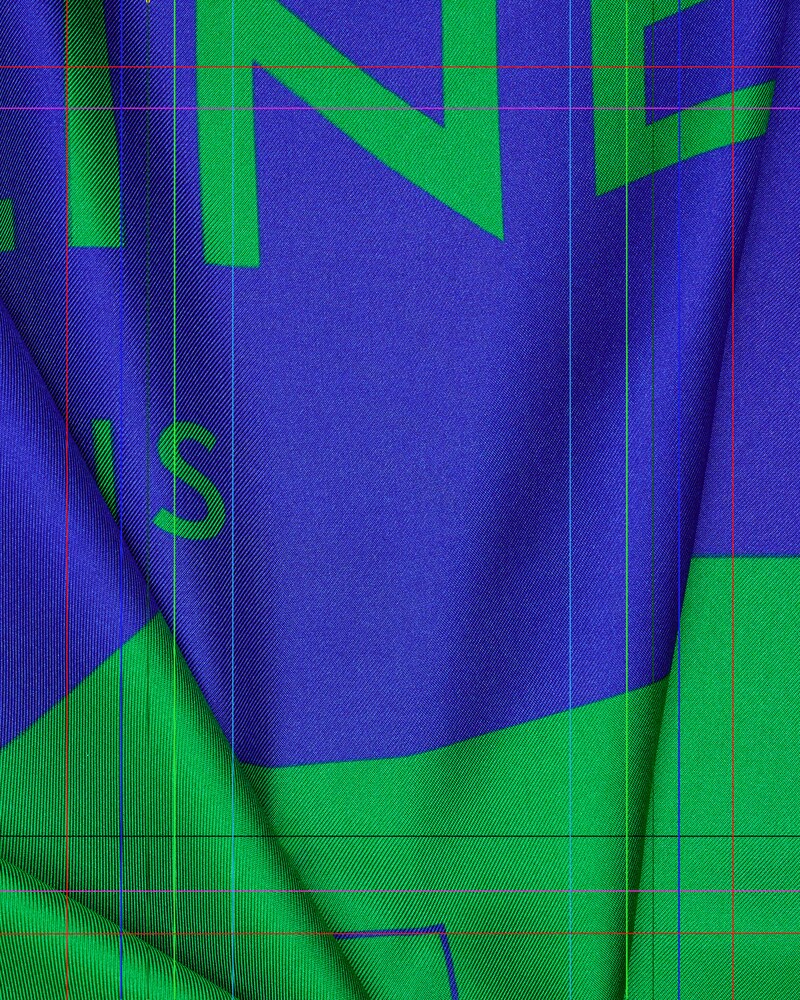 BIENVENUE BANDANA 55 - BLUE/GREEN -  - 1 | CELINE