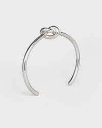 Knot extra-thin bracelet in brass with rhodium finish - Silver -  - 2 | CELINE