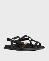 MAUD SANDAL WITH TRIOMPHE IN CALFSKIN - BLACK -  - 2 | CELINE