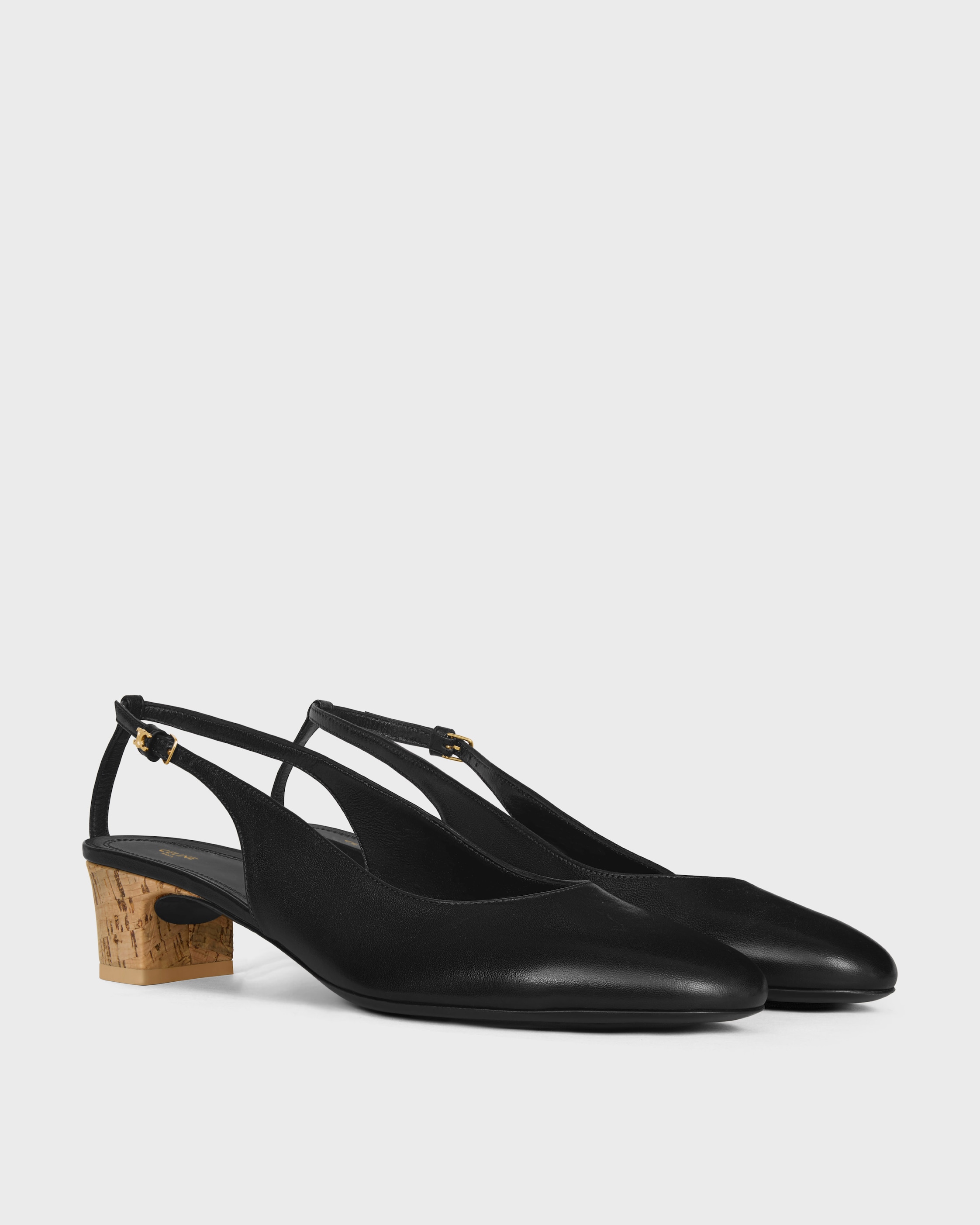 NEO CITY SLINGBACK IN GOATSKIN - BLACK | CELINE