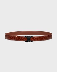 Reversible Strap 25MM IN TAURILLON LEATHER AND CROCODILE EMBOSSED CALFSKIN -  -  - 1 | CELINE