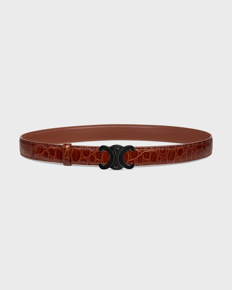 lani&egrave;re de ceinture r&eacute;versible 25MM Taurillon et Veau fa&ccedil;on crocodile -  -  - 1 | CELINE
