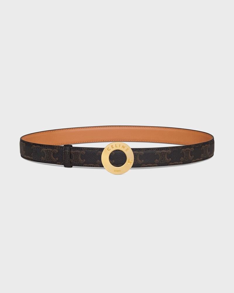 Reversible Strap 25MM IN Natural Calfskin and Triomphe Canvas -  -  - 1 | CELINE