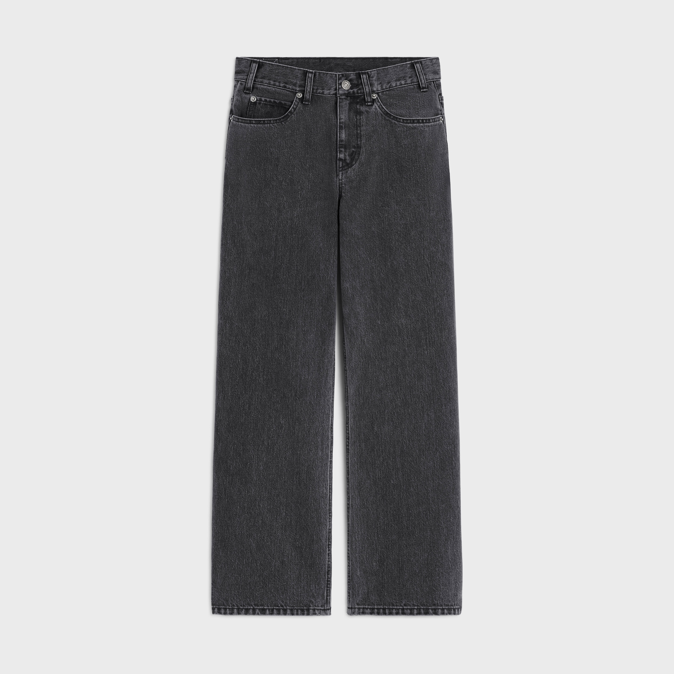 jolene jeans IN cotton Denim - CHARCOAL + DEBOSSED GOLD FOIL | CELINE