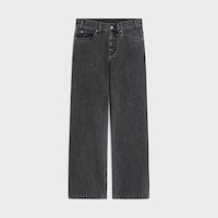 Jolene Jeans aus Baumwolldenim - CHARCOAL + GEPRÄGTES BLATTGOLD -  - 1 | CELINE