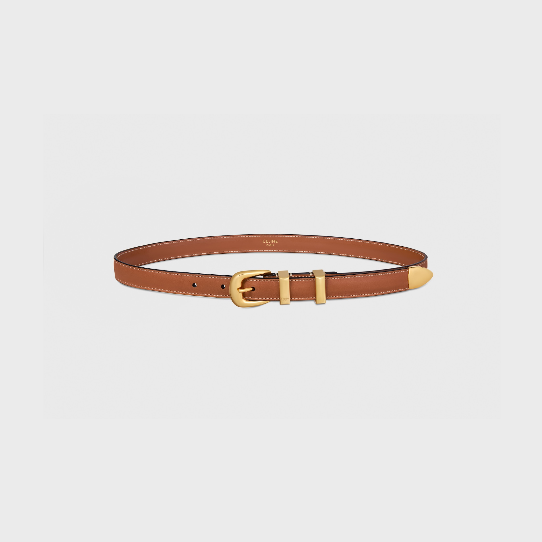 SMALL WESTERN BELT in Natural Calfskin - null | CELINE