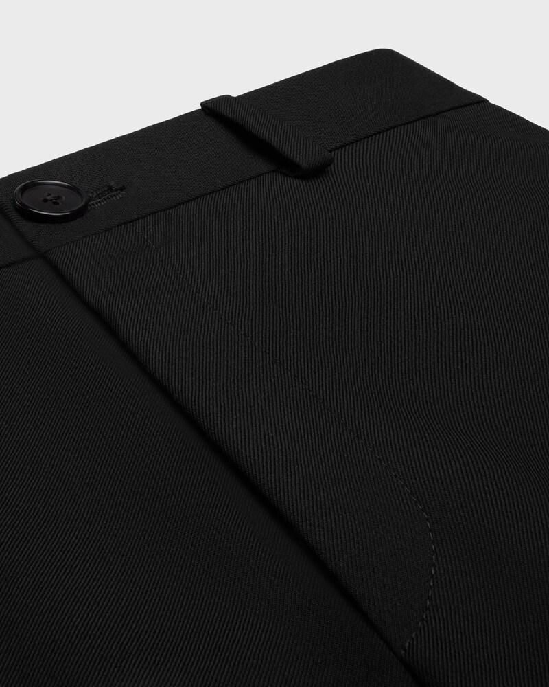 docks trousers IN wool gabardine - BLACK -  - 1 | CELINE