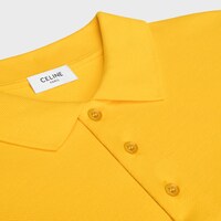 polo shirt IN PIQUE COTTON JERSEY - POST IT YELLOW / NAVY -  - 2 | CELINE