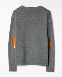 CLASSIC ELBOW-PATCH CREWNECK - SMOKE GREY -  - 2 | CELINE