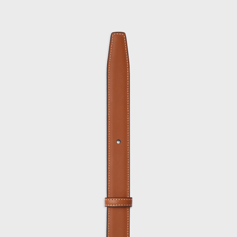 Wendbarer Riemen 25 mm AUS TAURILLON UND NATURBELASSENEM KALBSLEDER - SCHWARZ / TAN -  - 1 | CELINE