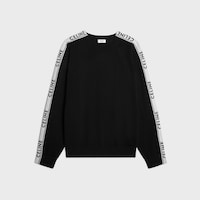 JERSEY CON CUELLO REDONDO DE ALGODÓN - NEGRO -  - 1 | CELINE