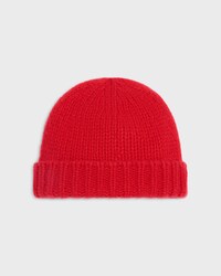 triomphe beanie IN cashmere and silk - BRIGHT RED -  - 2 | CELINE