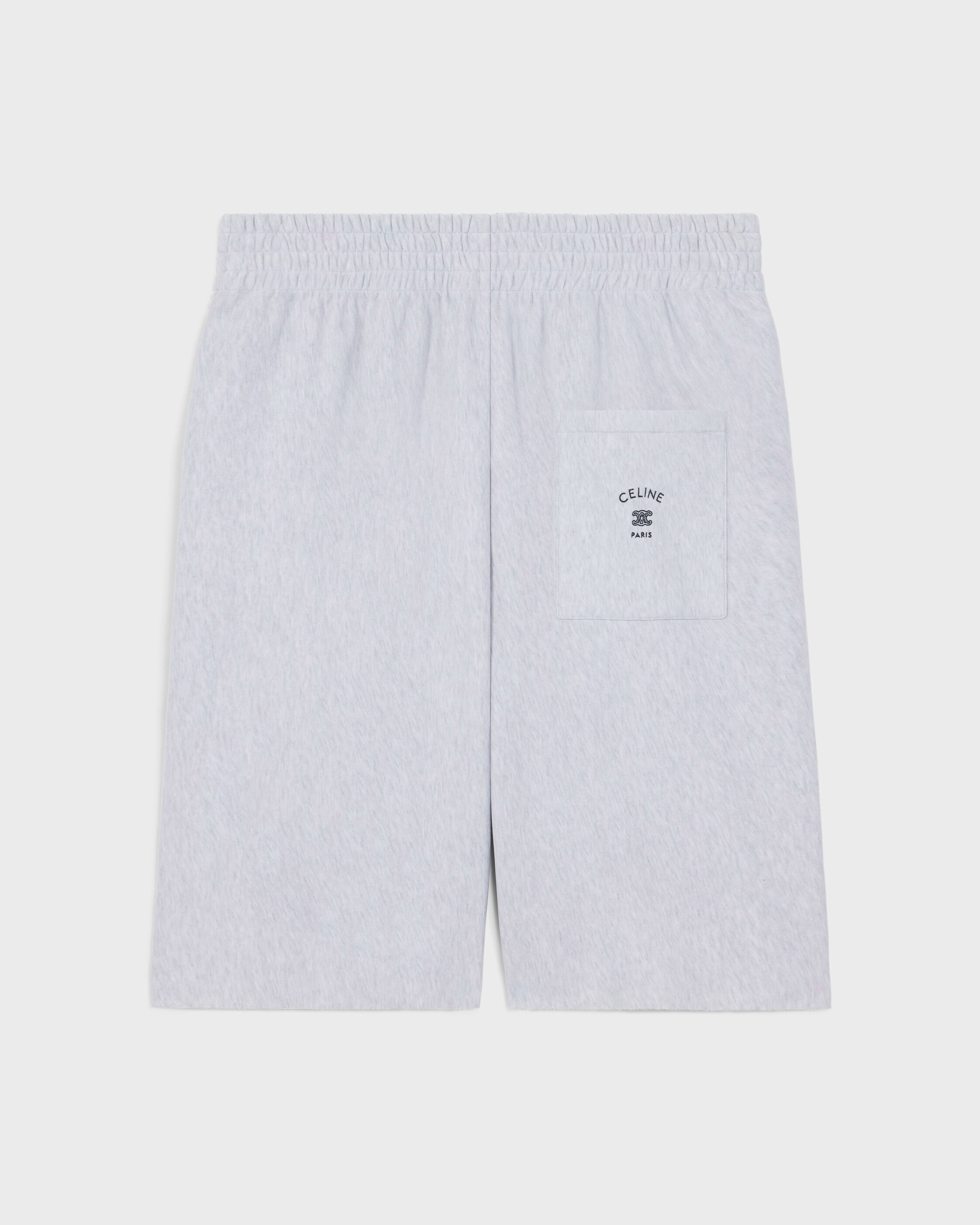 shorts IN cotton fleece - PALE GREY / BLACK | CELINE