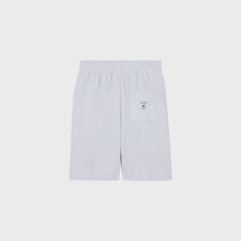 抓絨短褲 - 淡灰色/黑色 -  - 1 | CELINE