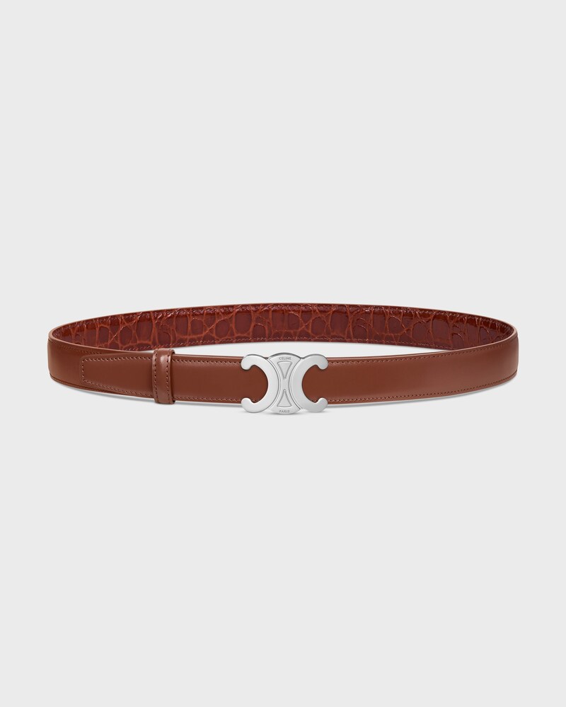 Reversible Strap 25MM IN TAURILLON LEATHER AND CROCODILE EMBOSSED CALFSKIN -  -  - 1 | CELINE