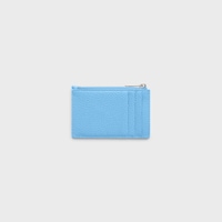 Zipped Card Holder IN GRAINED CALFSKIN - SKY BLUE - NEW - 2 | CELINE