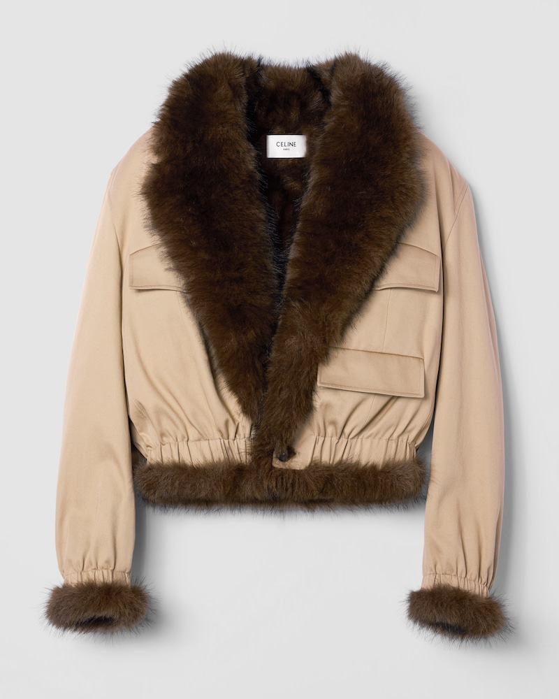 jacket IN cotton twill - BRITISH BEIGE -  - 1 | CELINE