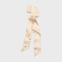 lavalliere IN silk twill - SAND/ WHITE/ RUST -  - 1 | CELINE