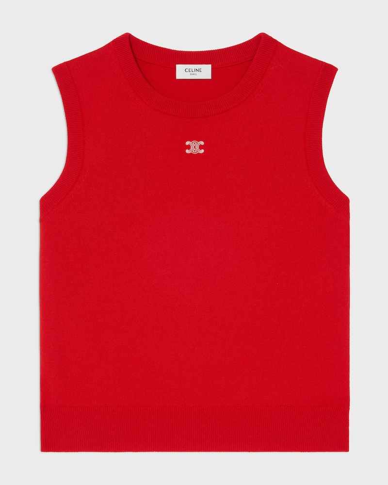Oberteil AUS feiner Wolle - ROT -  - 1 | CELINE