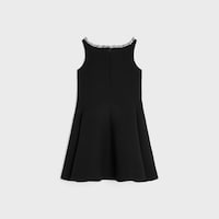Besticktes Kleid aus doppeltem Wollkrepp - SCHWARZ -  - 2 | CELINE