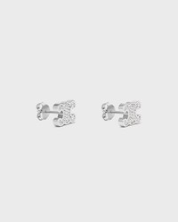 PENDIENTES TRIOMPHE DE ESTRÁS Y LATÓN CON ACABADO RODIADO - PLATA - PENDIENTES - 2 | CELINE