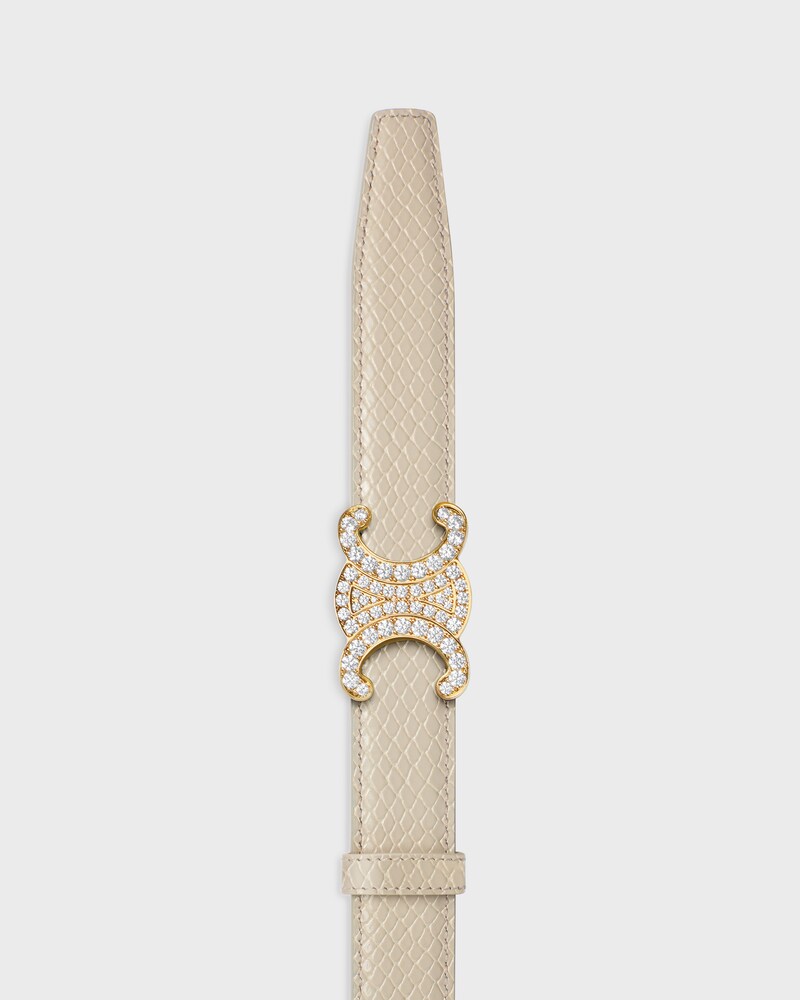 Reversible Strap 25 IN TAURILLON LEATHER & PYTHON EMBOSSED CALFSKIN -  -  - 1 | CELINE