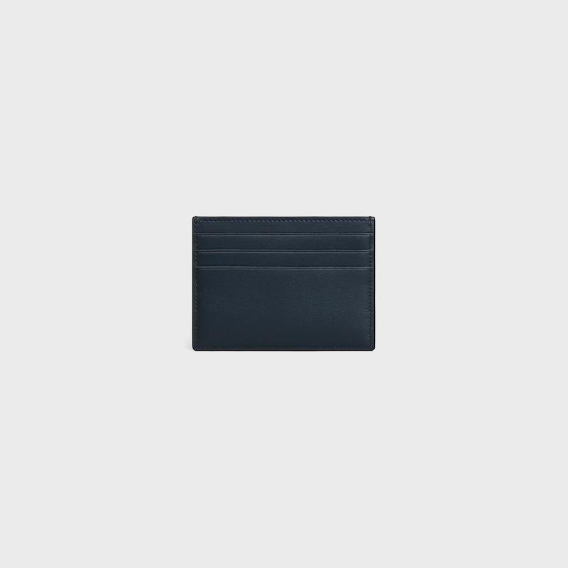 CARD HOLDER TRIOMPHE IN Shiny calfskin - NAVY BLUE - CARD HOLDERS - 1 | CELINE