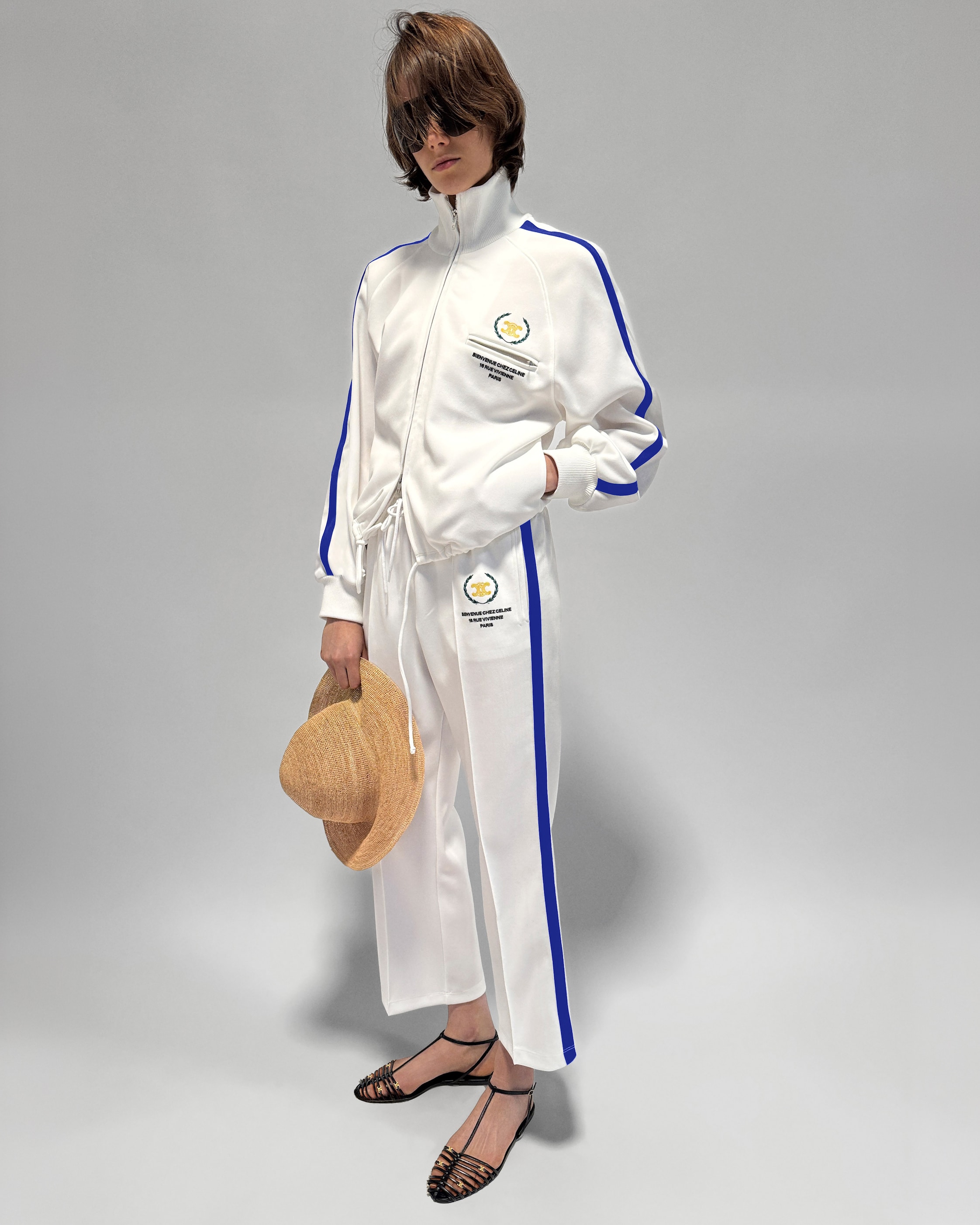 CELINE 23SS クロップド トラックスーツジャケット　最終7/15 削除 トラックスーツ ジャケット / ダブルフェイスジャージー - オフ