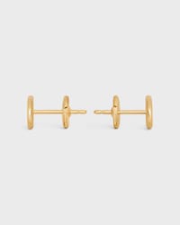 Maillon Triomphe Studs in Yellow Gold - YELLOW GOLD - ESSENTIAL GIFTS - 2 | CELINE