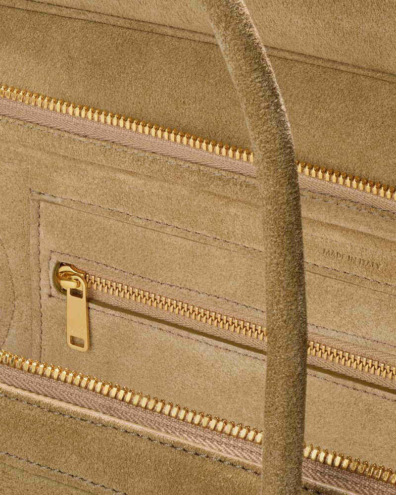 LUGGAGE IN SUEDE CALFSKIN - BEIGE - LUGGAGE - 1 | CELINE